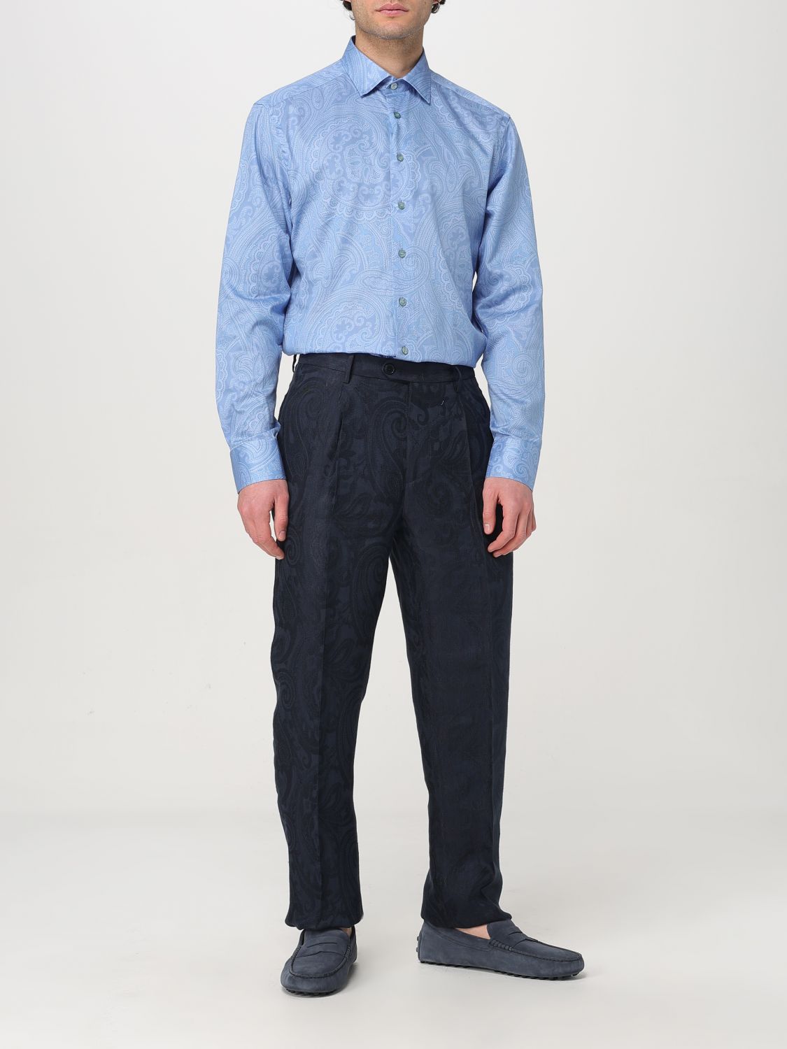Shirt ETRO Men color Gnawed Blue
