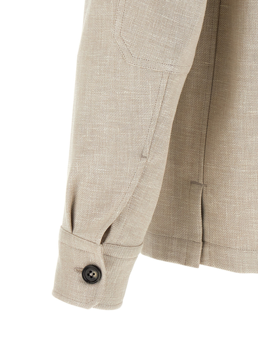 Zegna - crossover overshirt jacket chest pocket