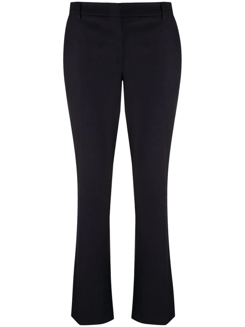 Blue Mid-rise Cropped Trousers