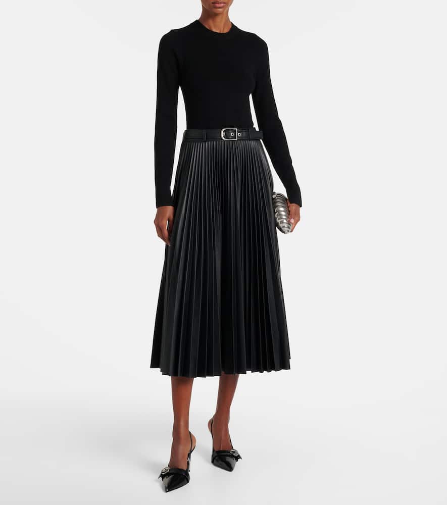 Abilene knitted pleated midi dress