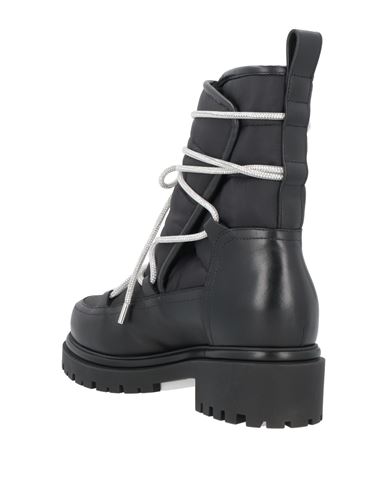 Woman Ankle boots Black Size 6 Calfskin, Textile fibers