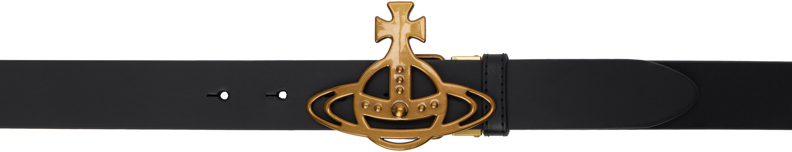 Vivienne Westwood Black Line Orb Buckle Belt