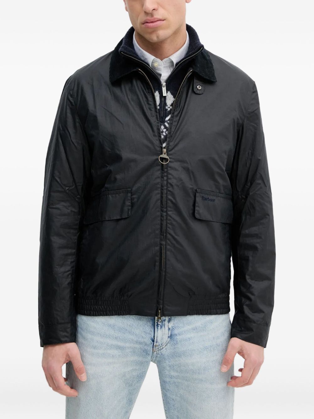 Newbury contrasting-collar utility jacket - Green