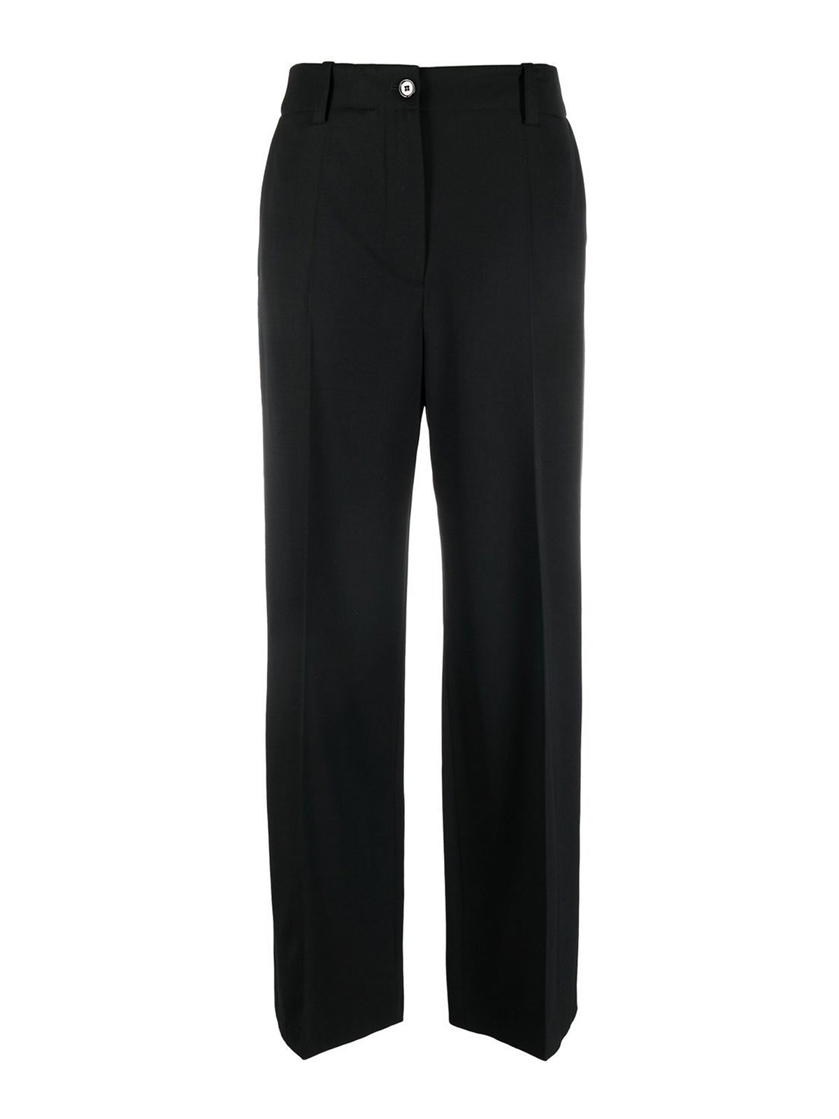 High-waisted wide-leg trousers