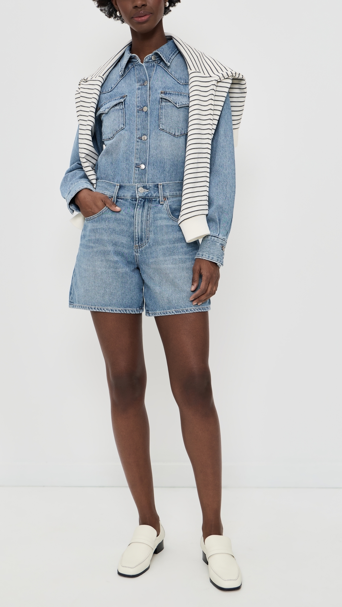 Frida High Rise Shorts Forget Me Not
