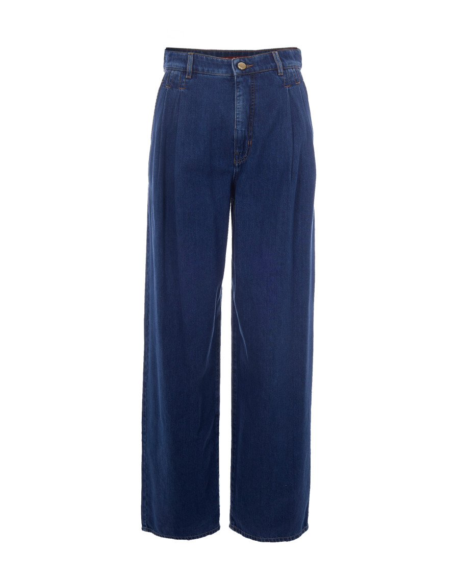 Blue Relaxed High Rise Jeans