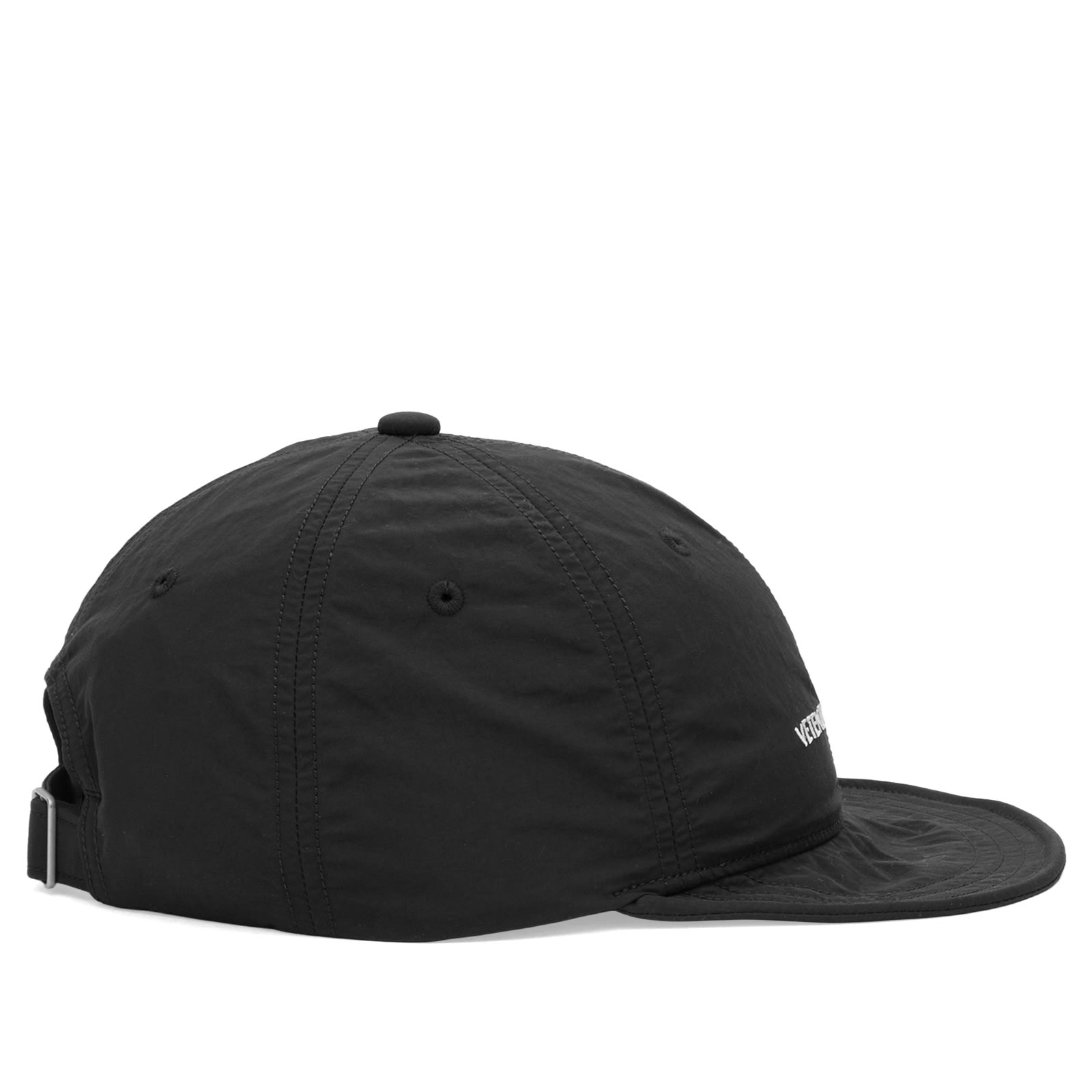 Men's Nylon Taffeta 6 Panel Cap Black