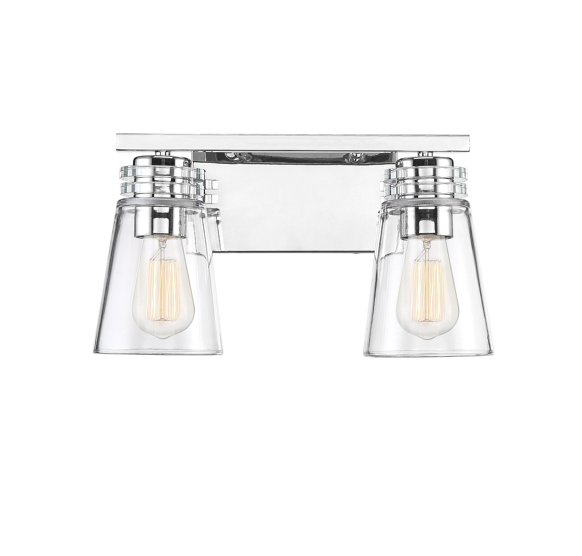 Savoy House Brannon 2-Light Bathroom Vanity Light in Polished Nicke