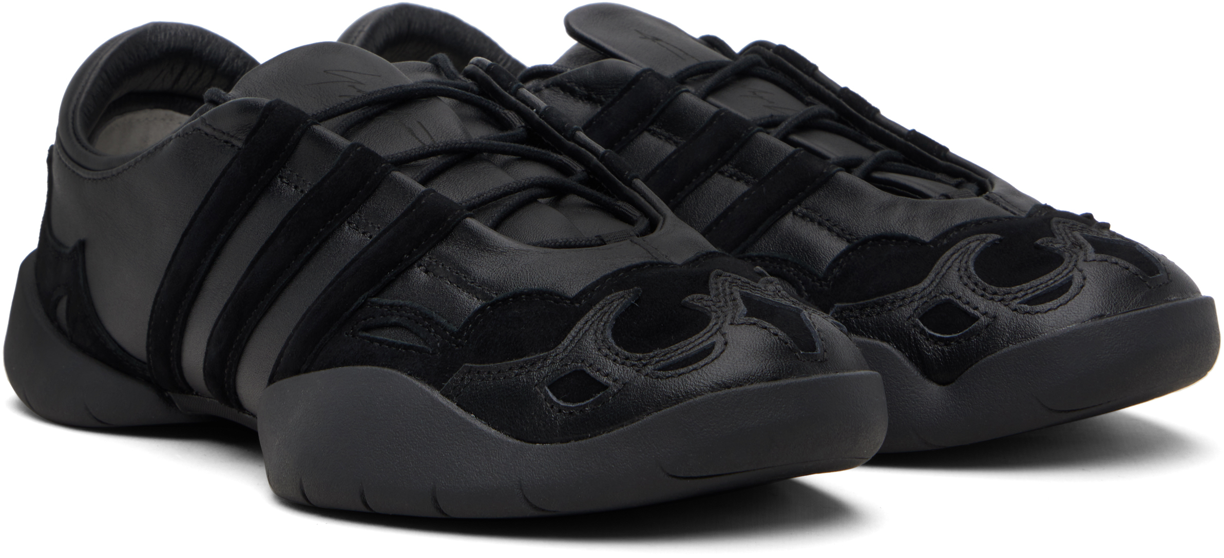 Black Regu Leather Sneakers