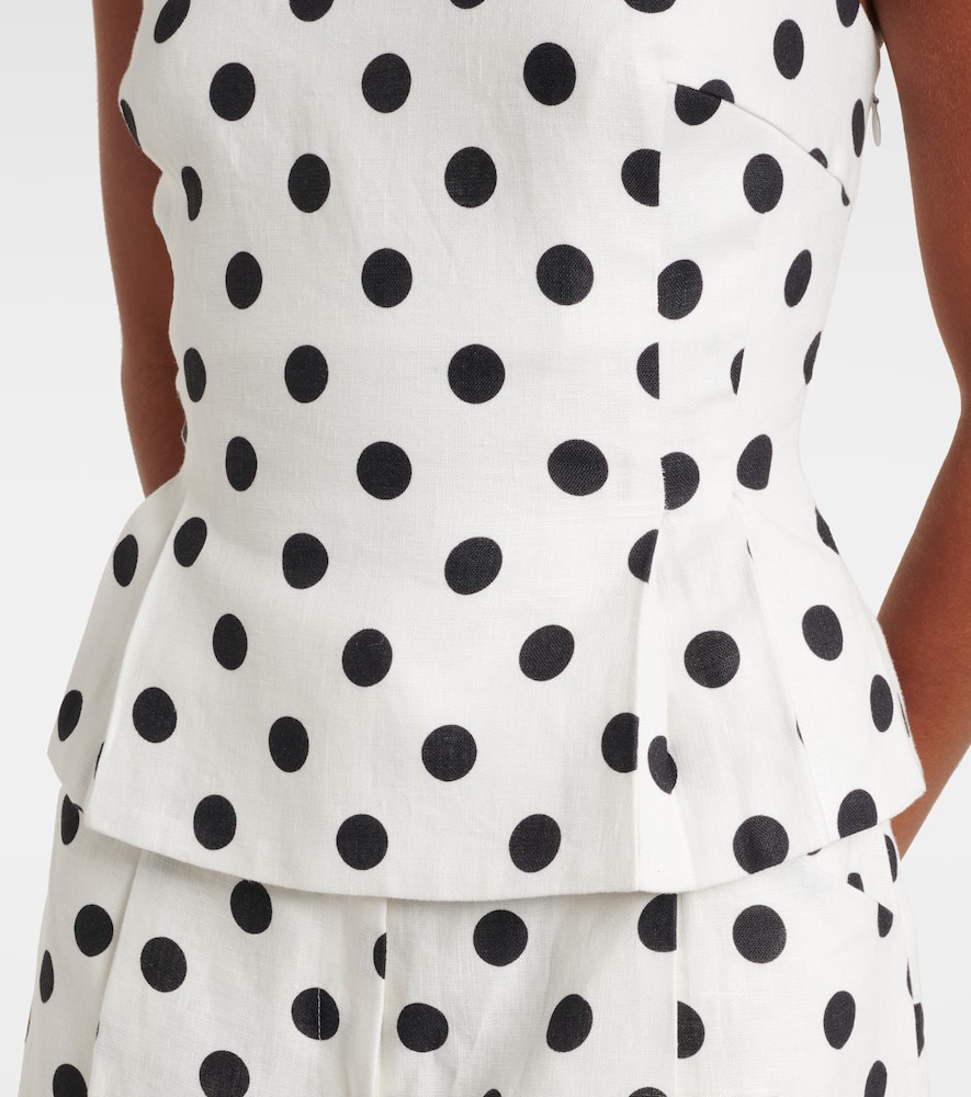 Rosalie polka-dot linen top