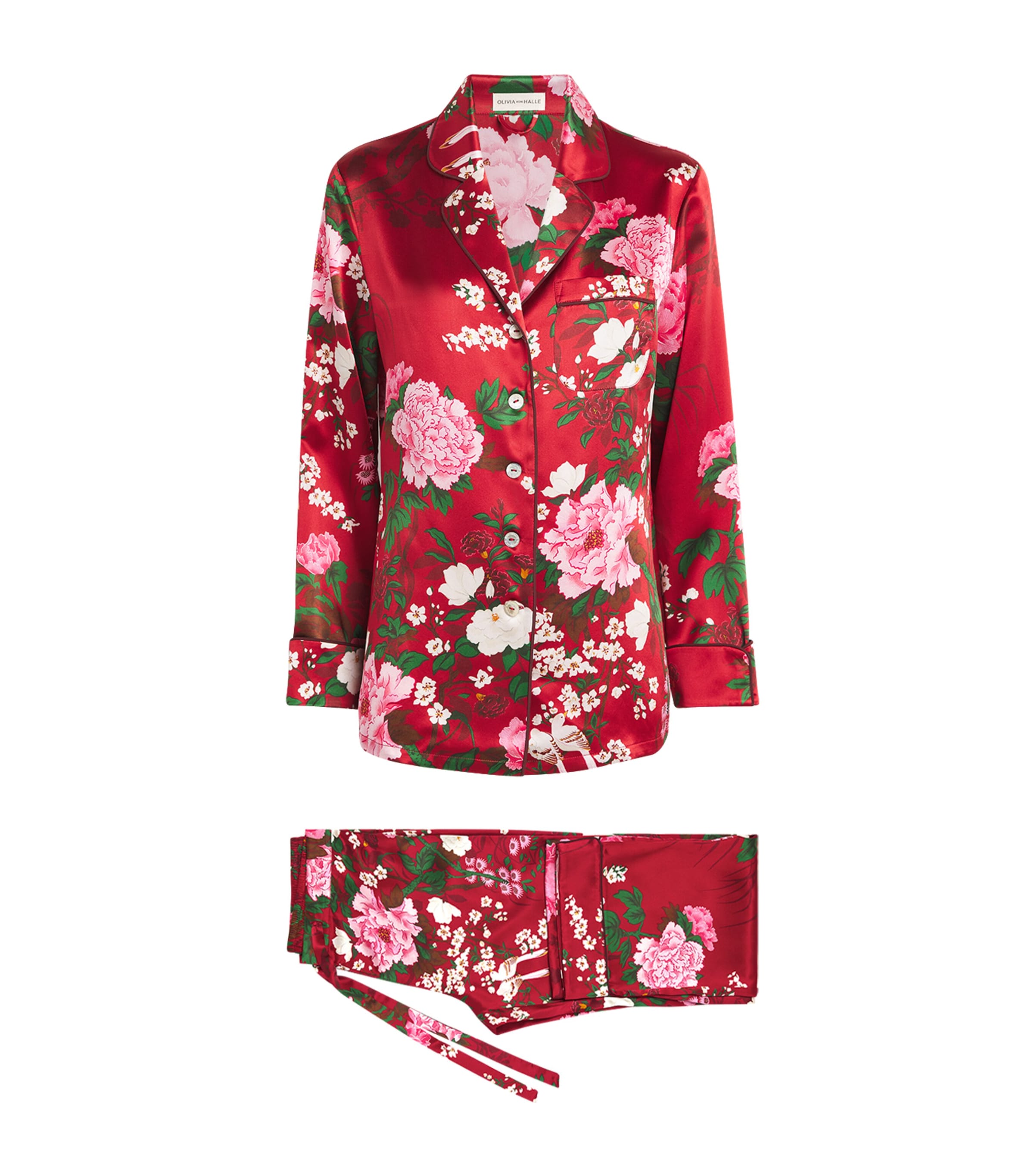 Silk Floral Print Lila Tardieu Pyjama Set