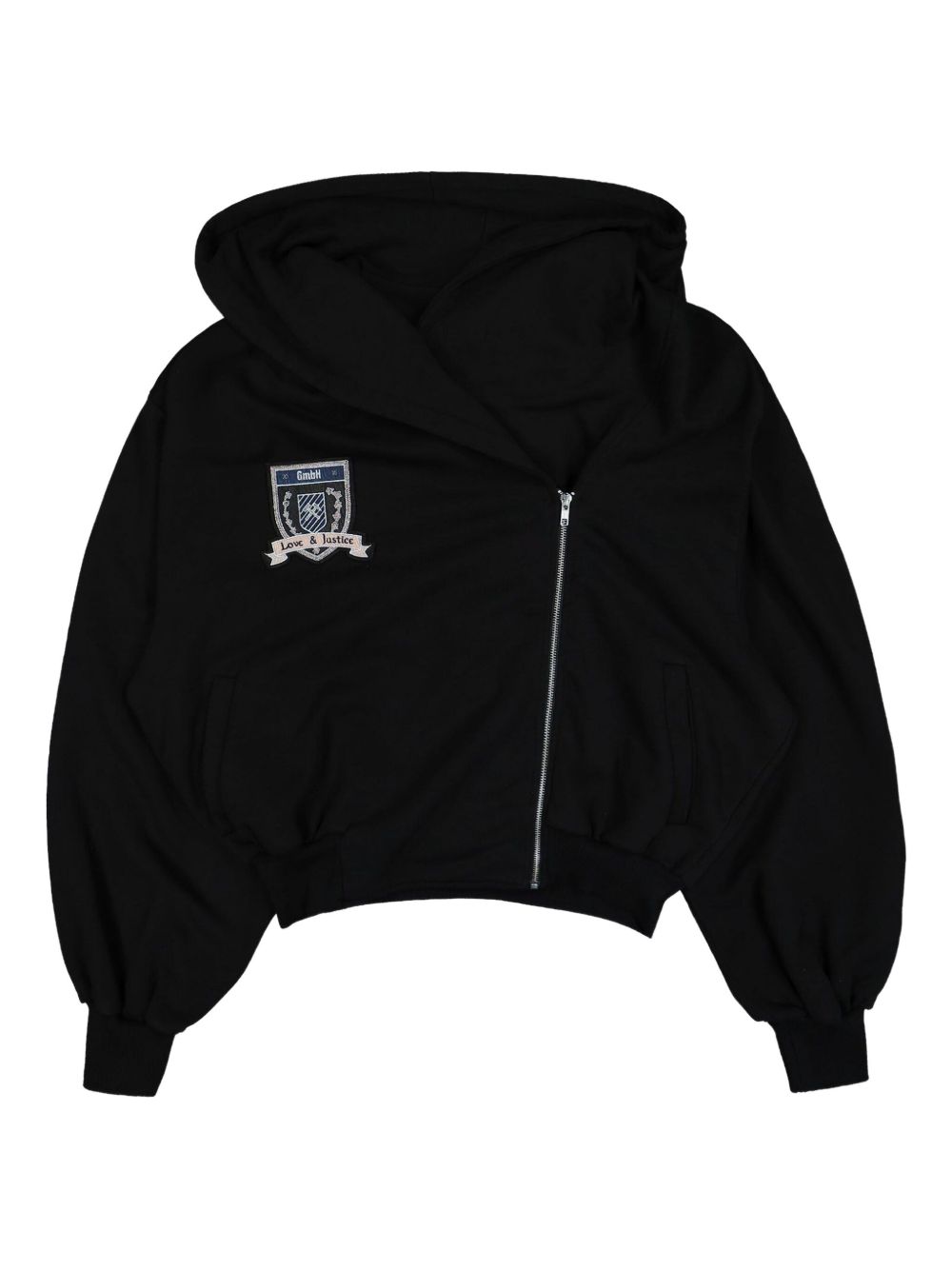Logo-patch hoodie - BLACK