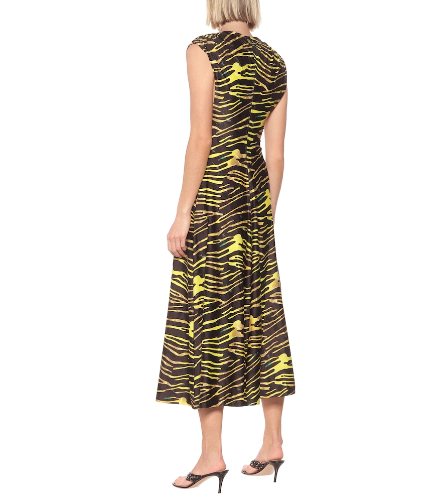 Zebra-print jersey maxi dress