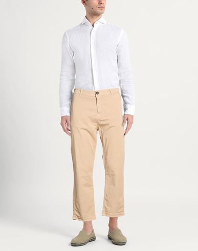 Man Pants Beige Size 28 Cotton, Elastane