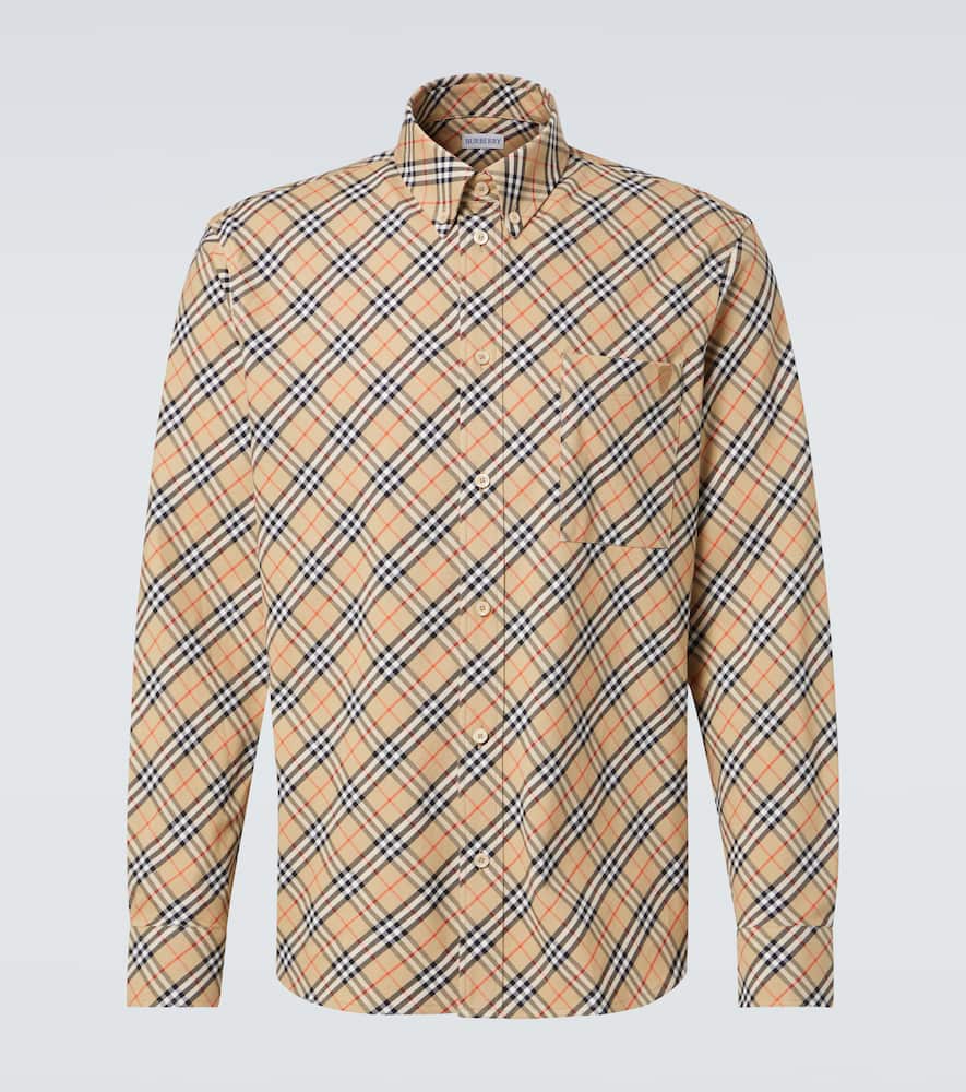Check cotton poplin shirt