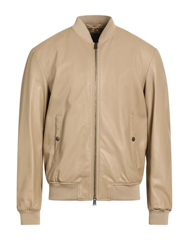 Man Jacket Beige Size 38 Ovine leather