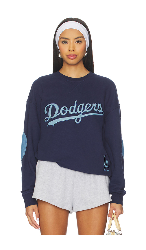 Terez x REVOLVE Dodgers Denim Logo Sweater in Navy. L also in M, S, XL