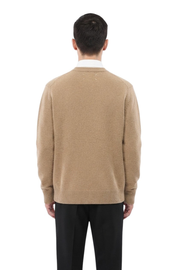 Brown V Neck Cardigan