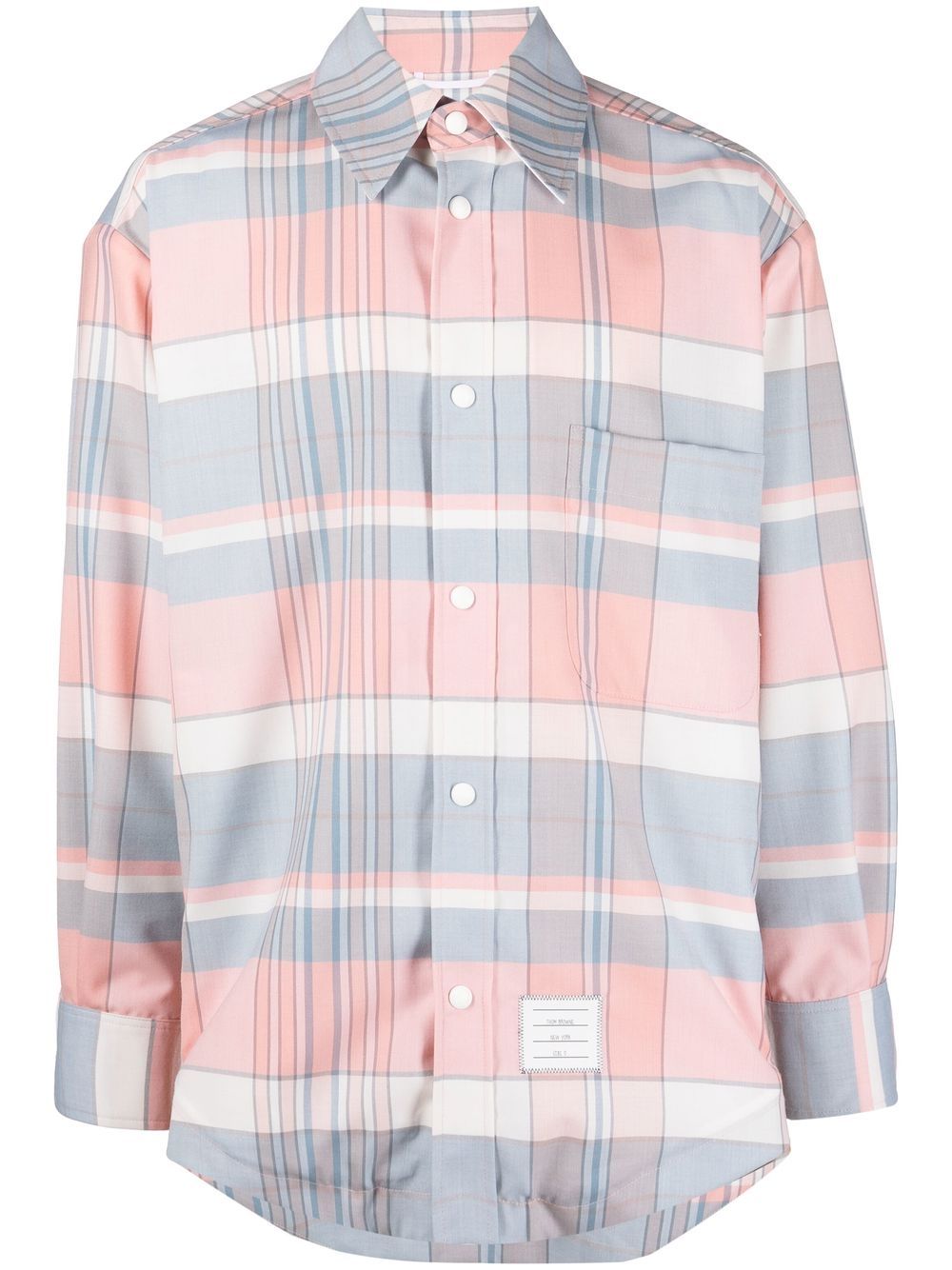 Checked oversized shirt - Pink