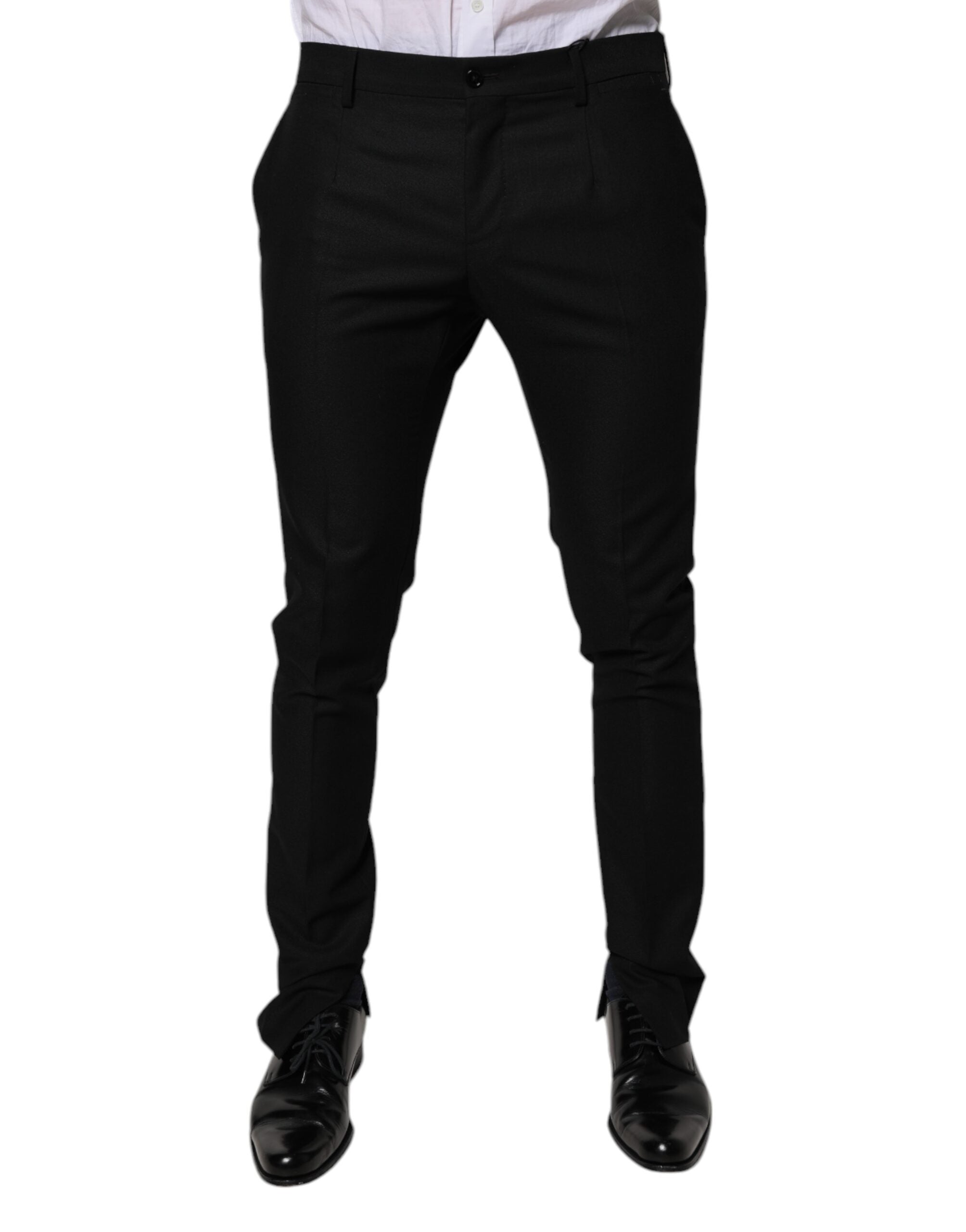 Virgin Wool Trousers — Black