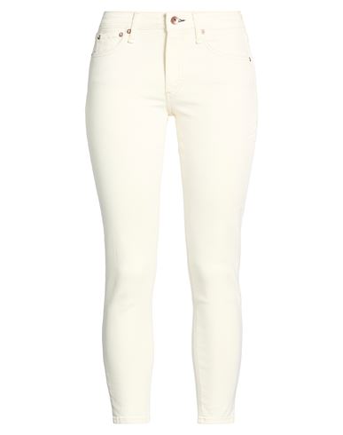 Woman Jeans Ivory Size 25 Organic cotton, Lyocell, Polyester, Elastane