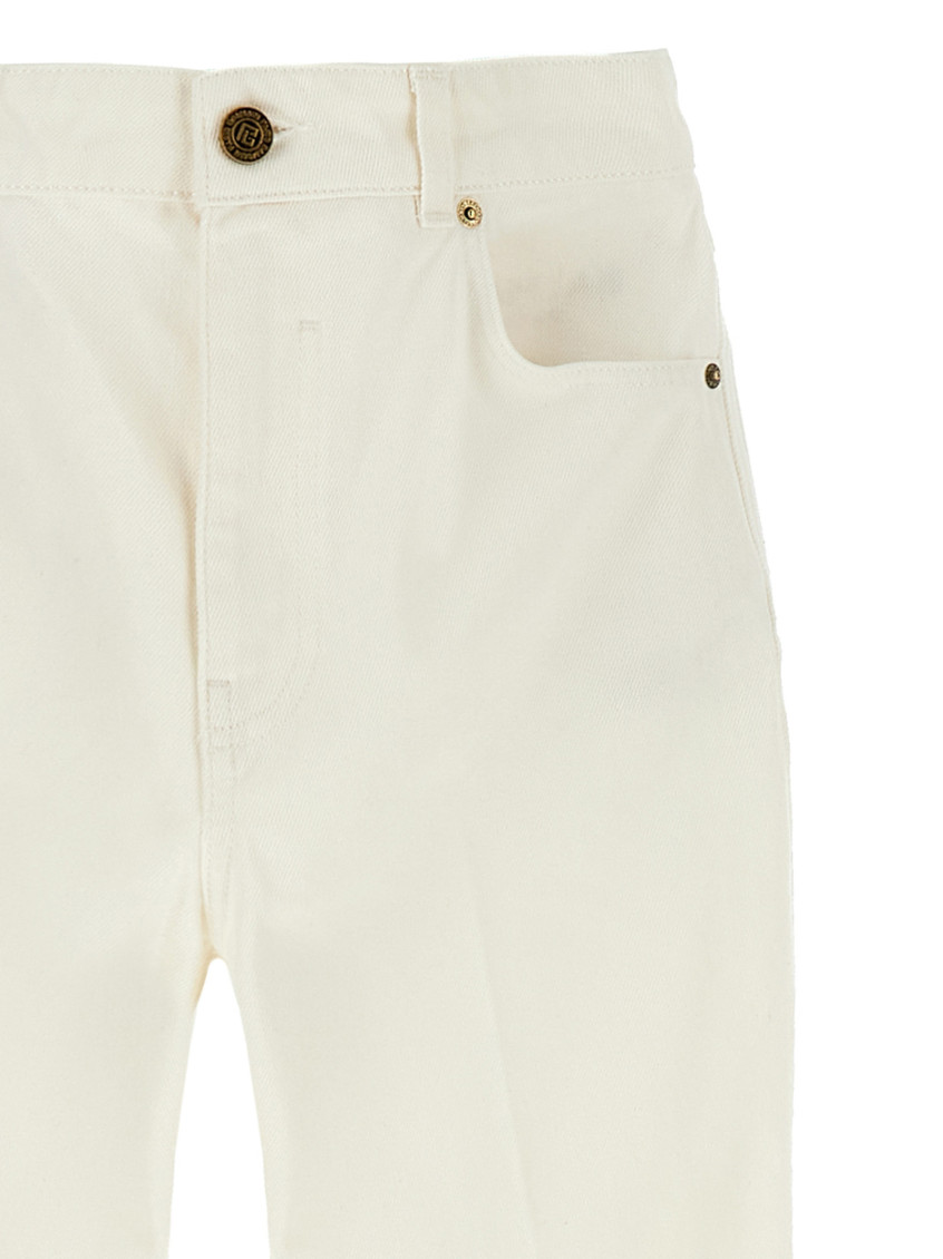 Balmain - denim trousers embroidery back and front pocket