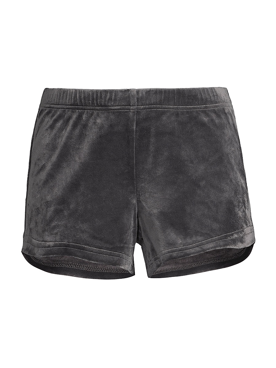 Women's Valerius Velvet Shorts - Ink Black