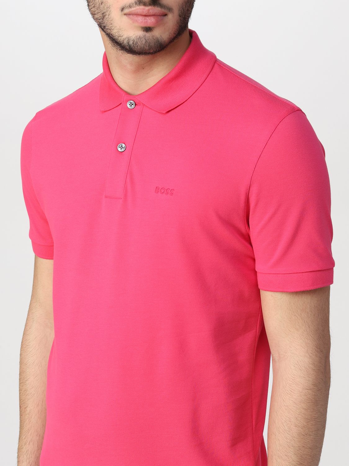Polo Shirt Men colour Pink