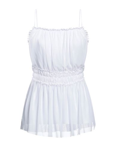 Woman Top White Size 4 Polyester, Elastane