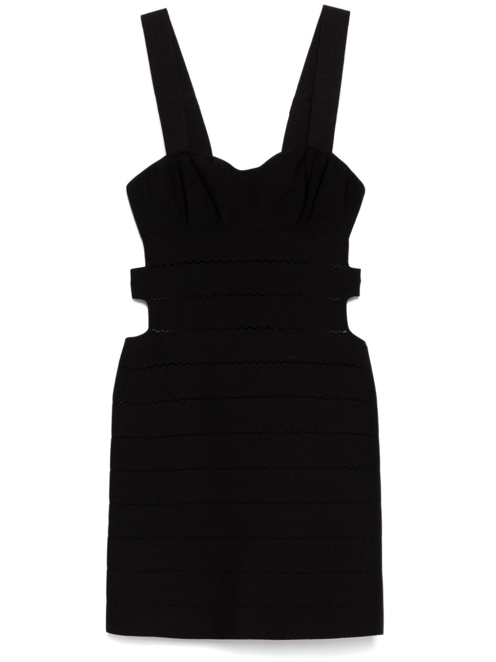 Intarsia knit mini dress - Black