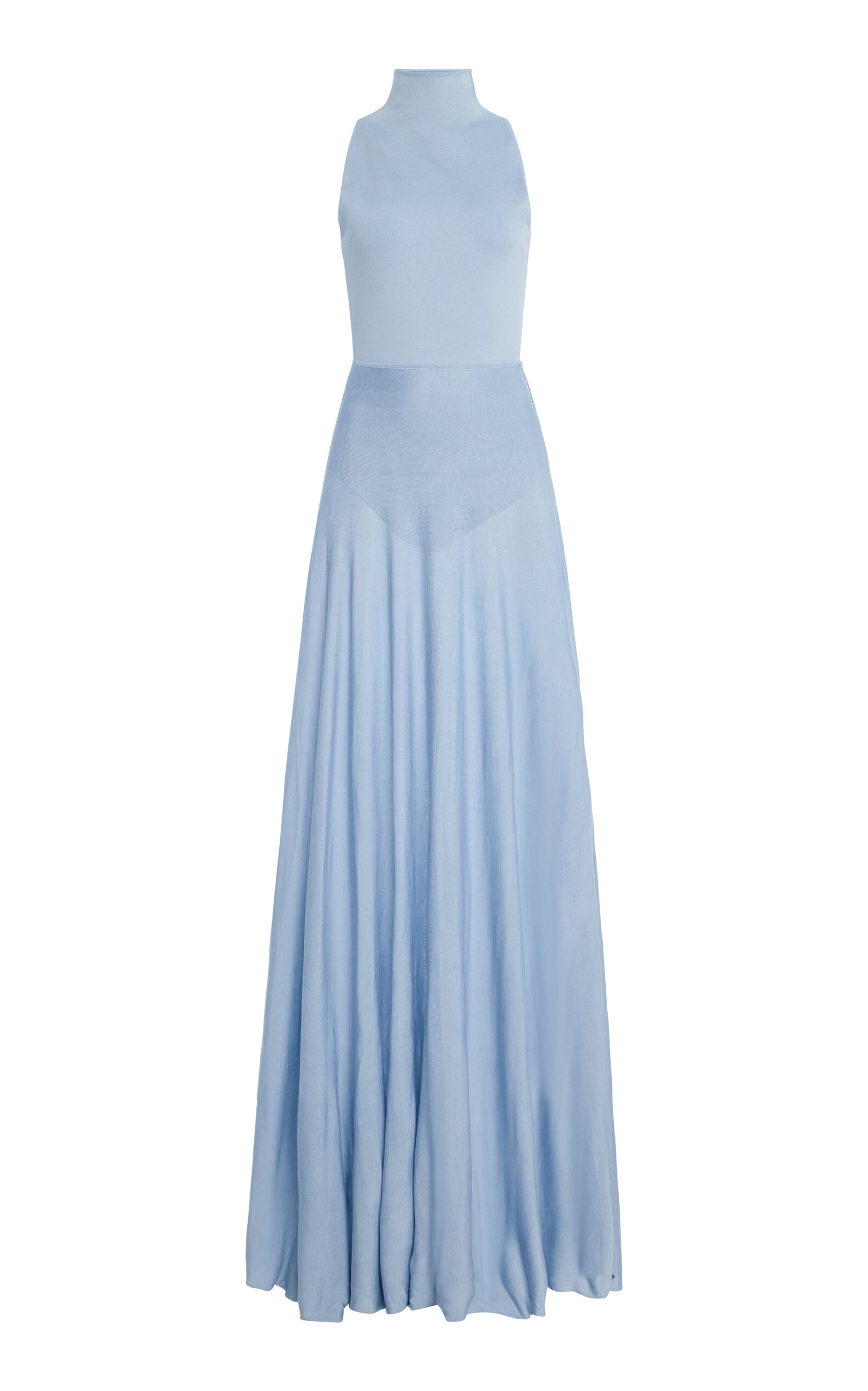 Sirena Mock Neck Silk-Blend Skirt Set - Moda Operandi