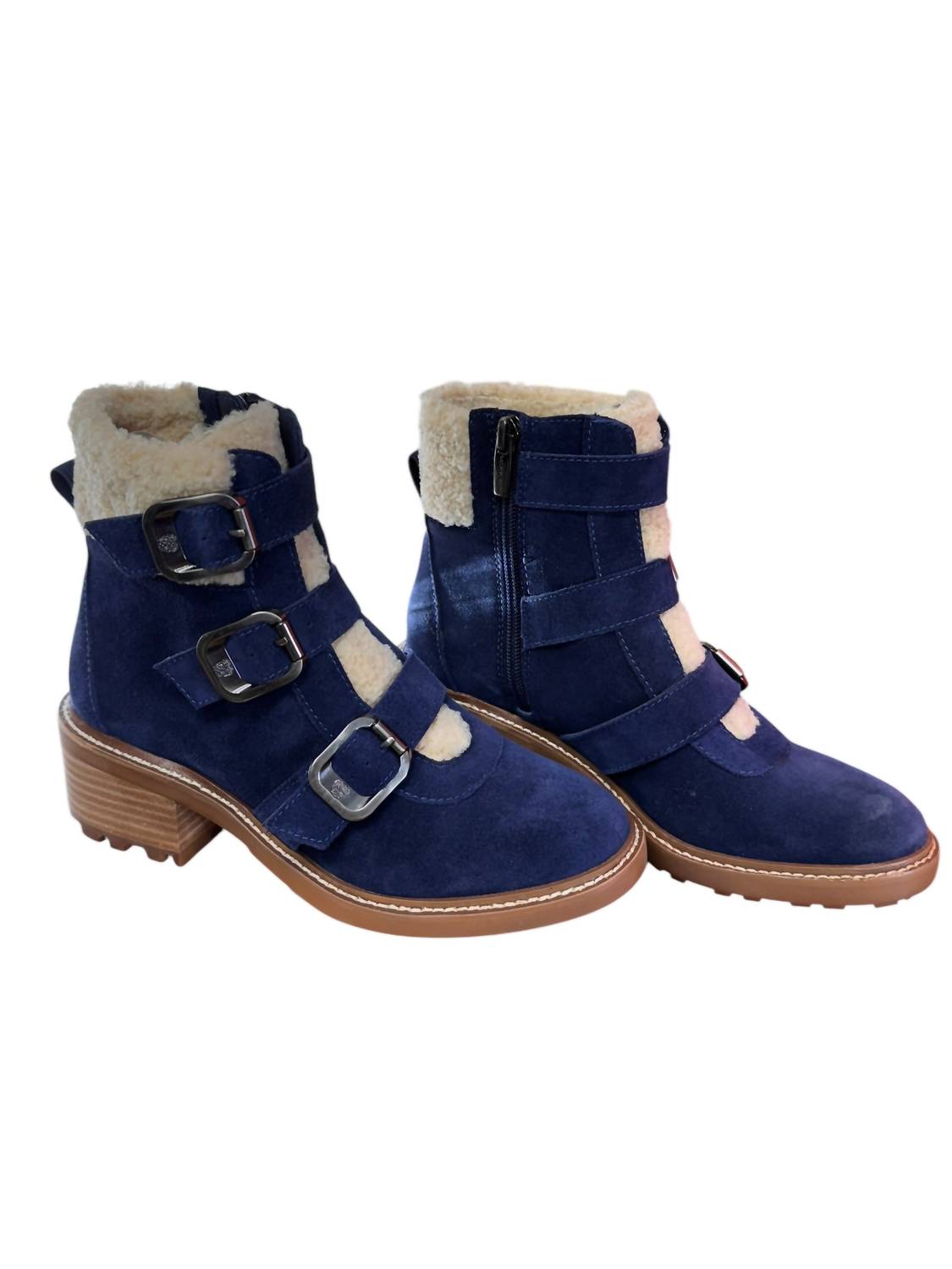 Women's Klerica Leather Boots In Navy