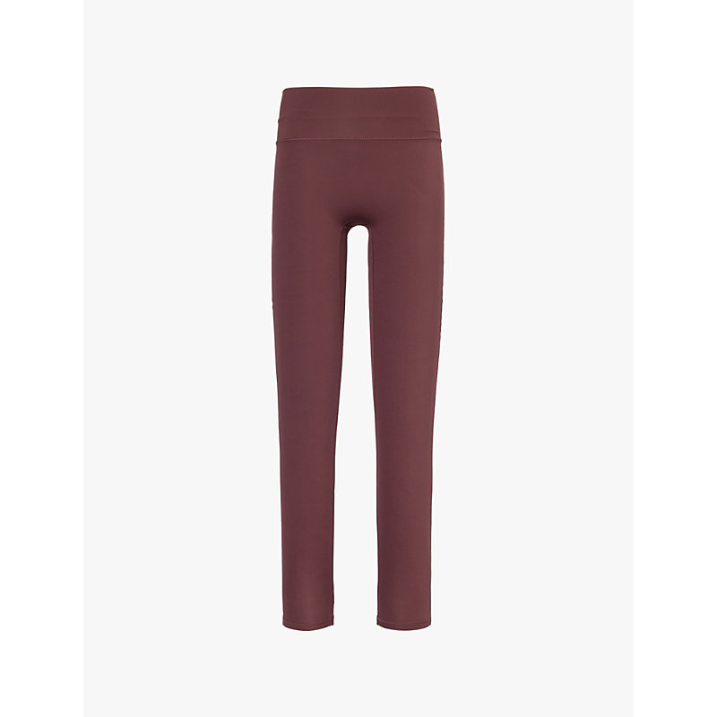 Womens Burgundy Reg Ultimate High-rise Stretch-jersey Leggings