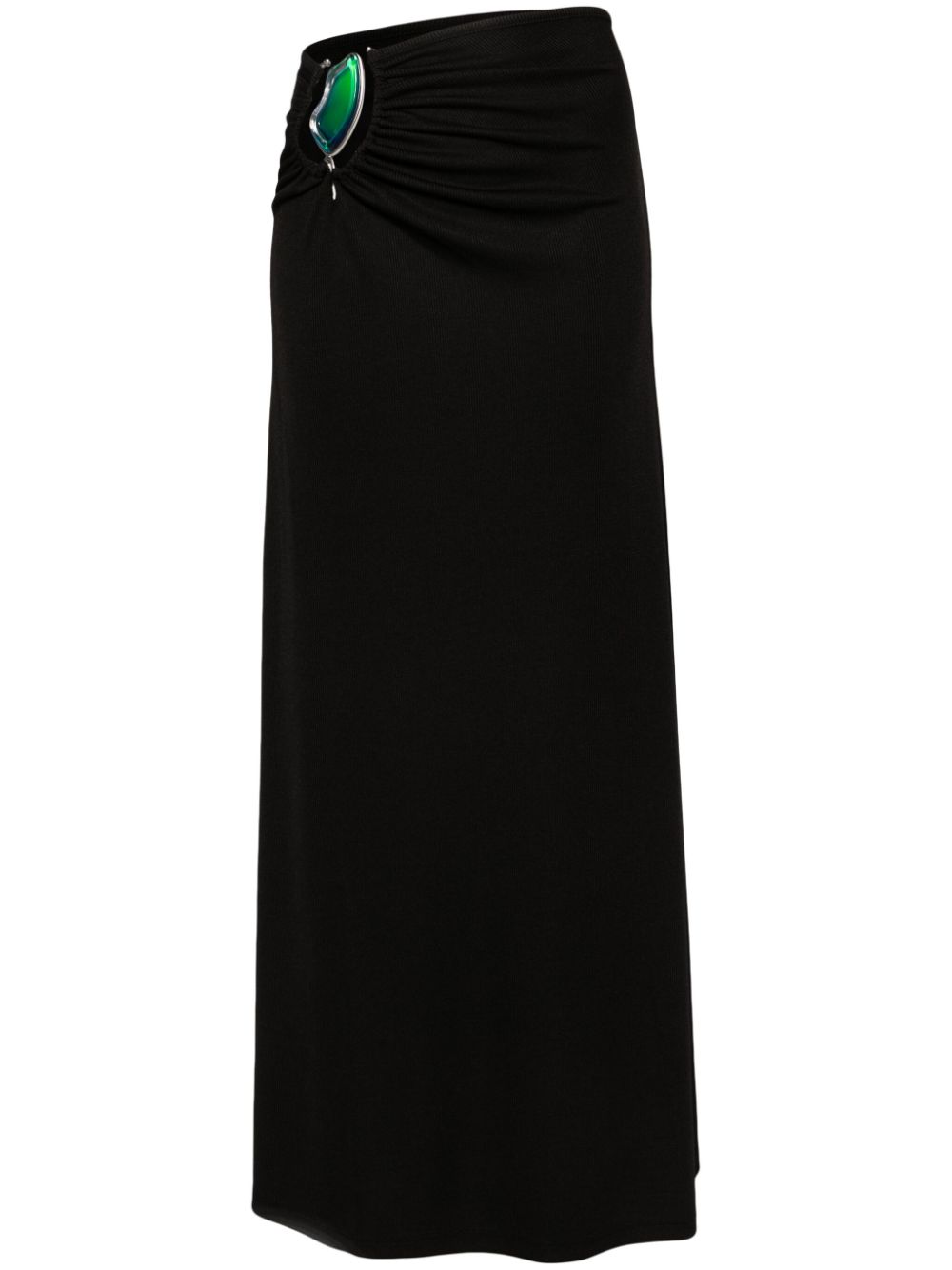 Moodstone-embellished maxi skirt - Black
