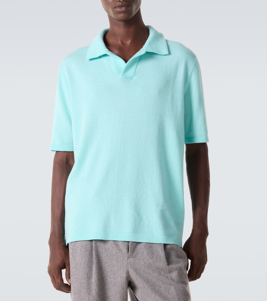 Wool and cashmere polo sweater