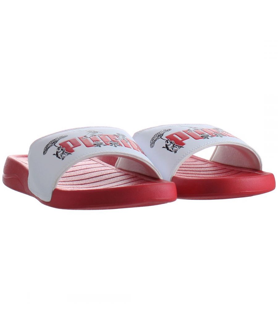 Puma Popcat Tokyo Mens White/Red Slider
