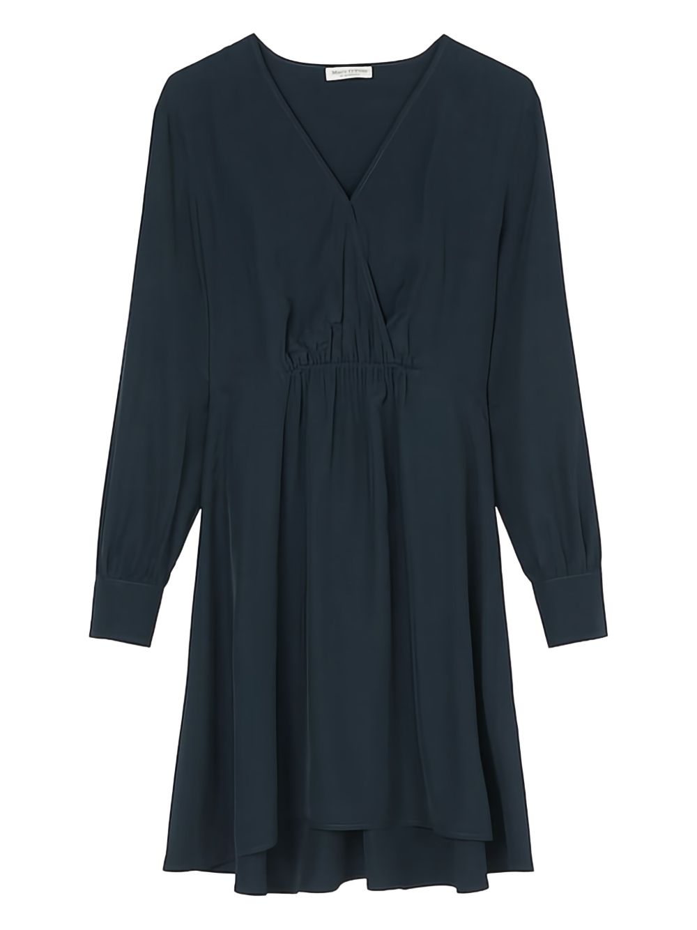 V-neck long-sleeve dress - Blue