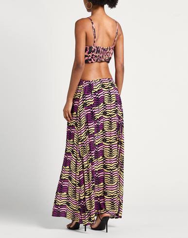 Woman Maxi dress Purple Size 4 Polyester, Polyamide, Elastane