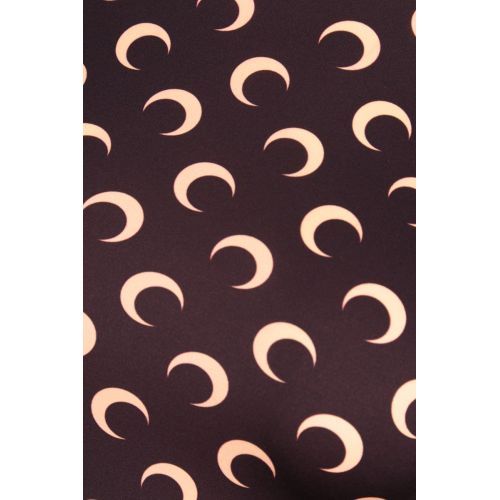Crescent moon print jersey top - Brown