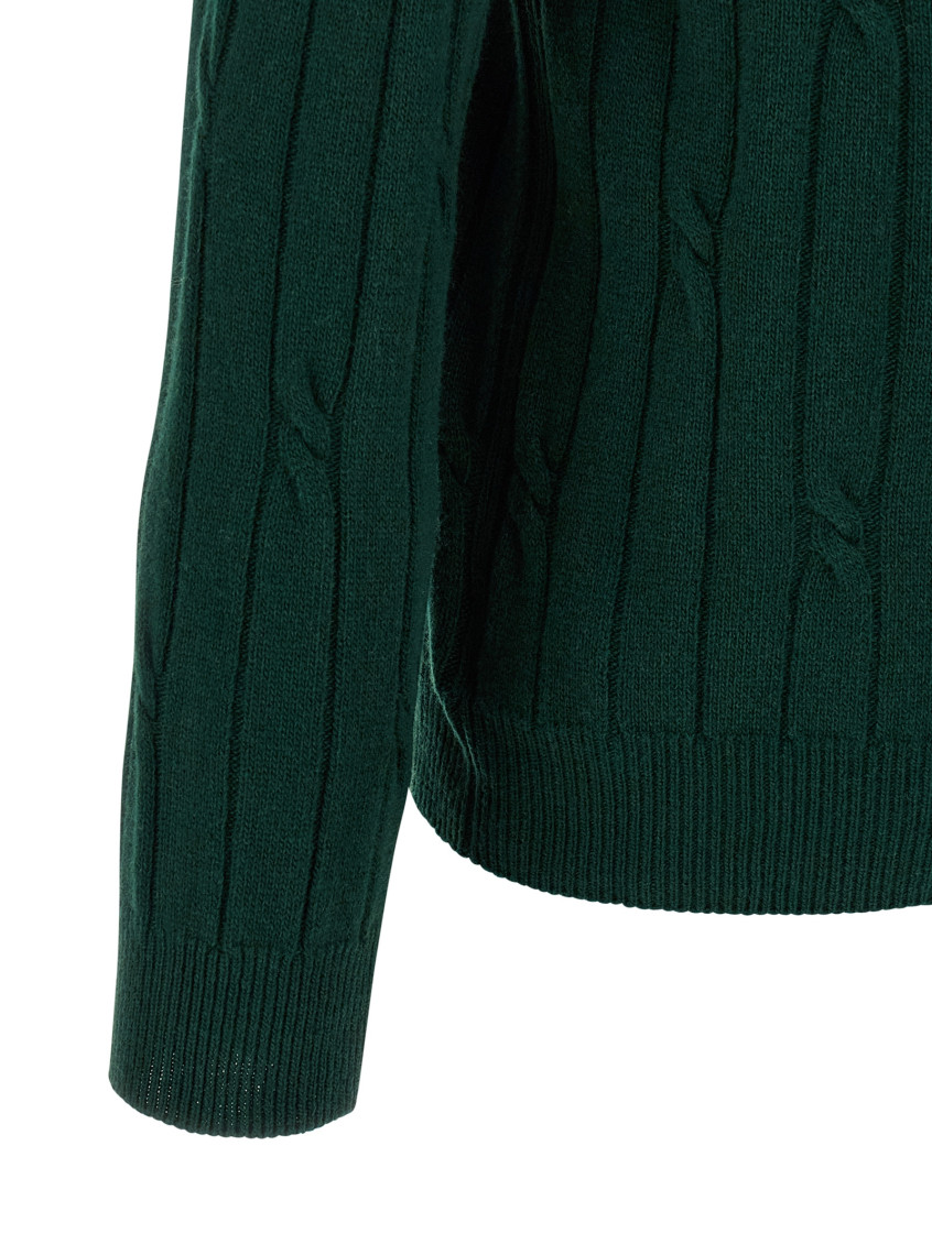 Braided Wool Polo Shirt