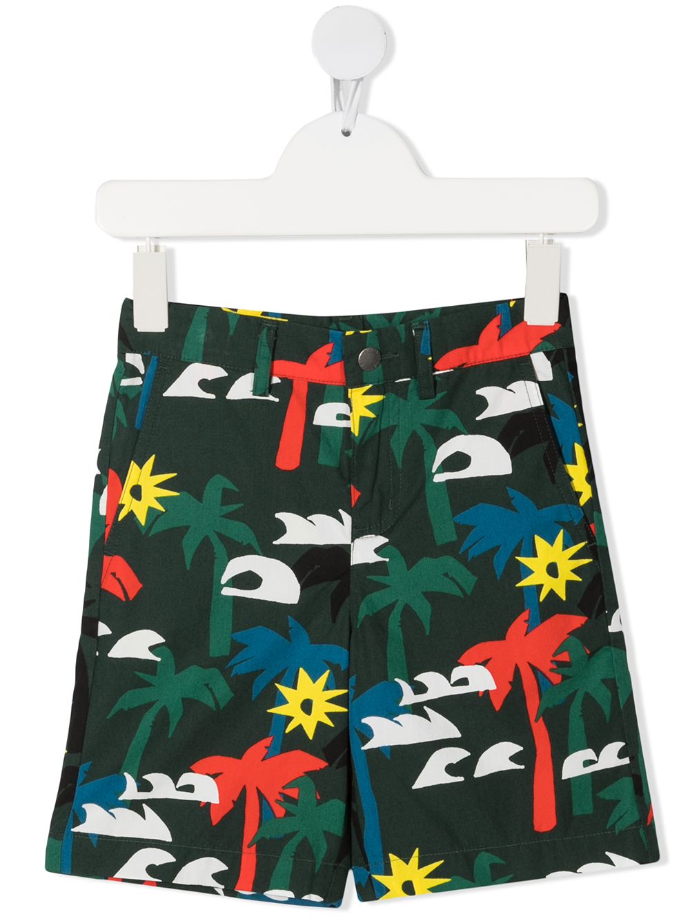 Palm tree-print shorts - Green