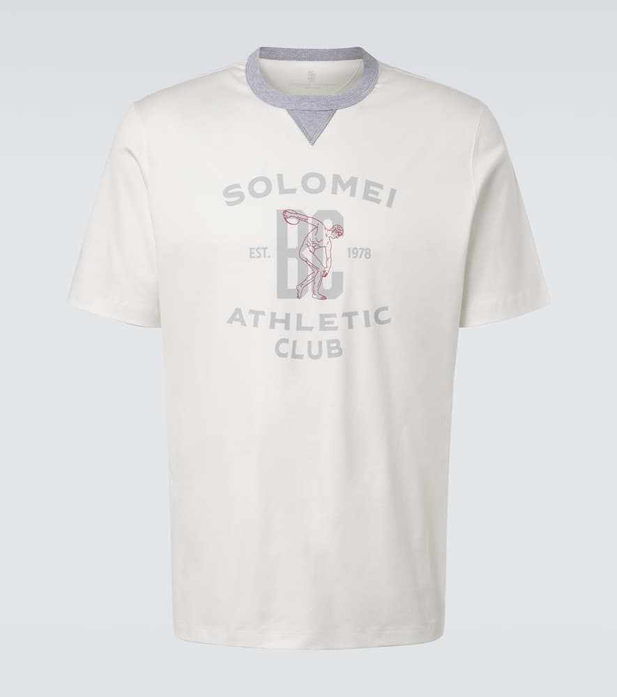 Printed cotton jersey T-shirt