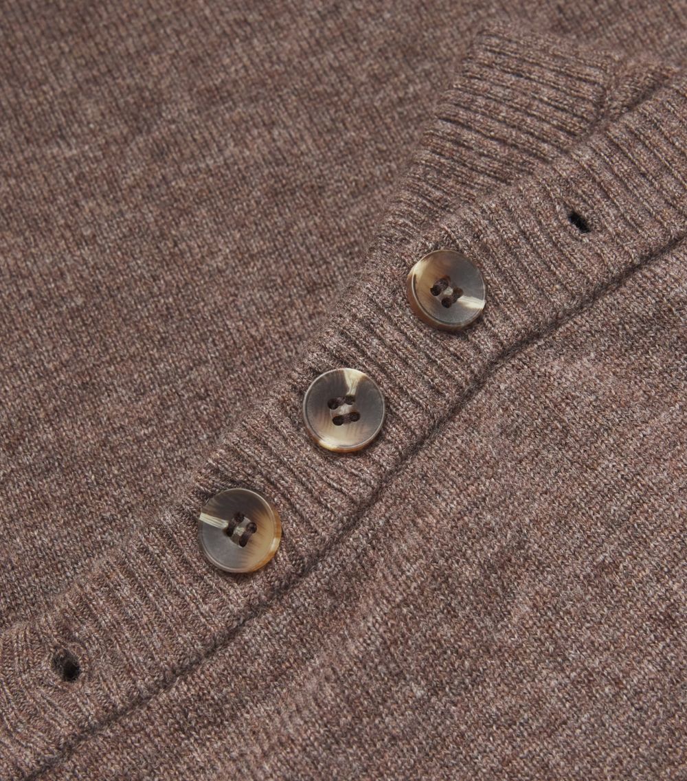 Wool-Cashmere Fasten Maxi Skirt