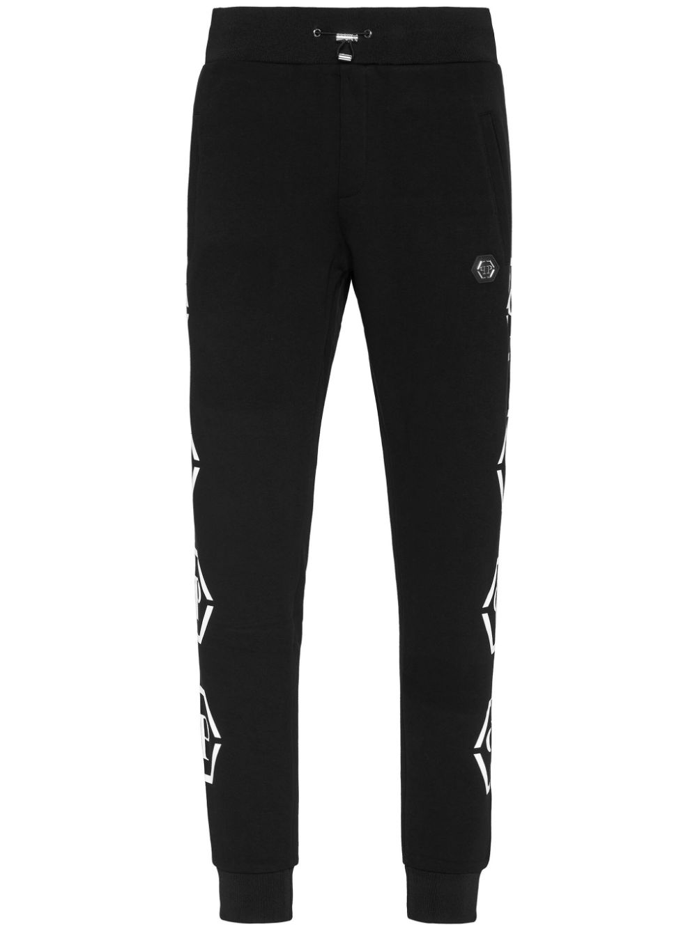 Monogram-print track pants - Black
