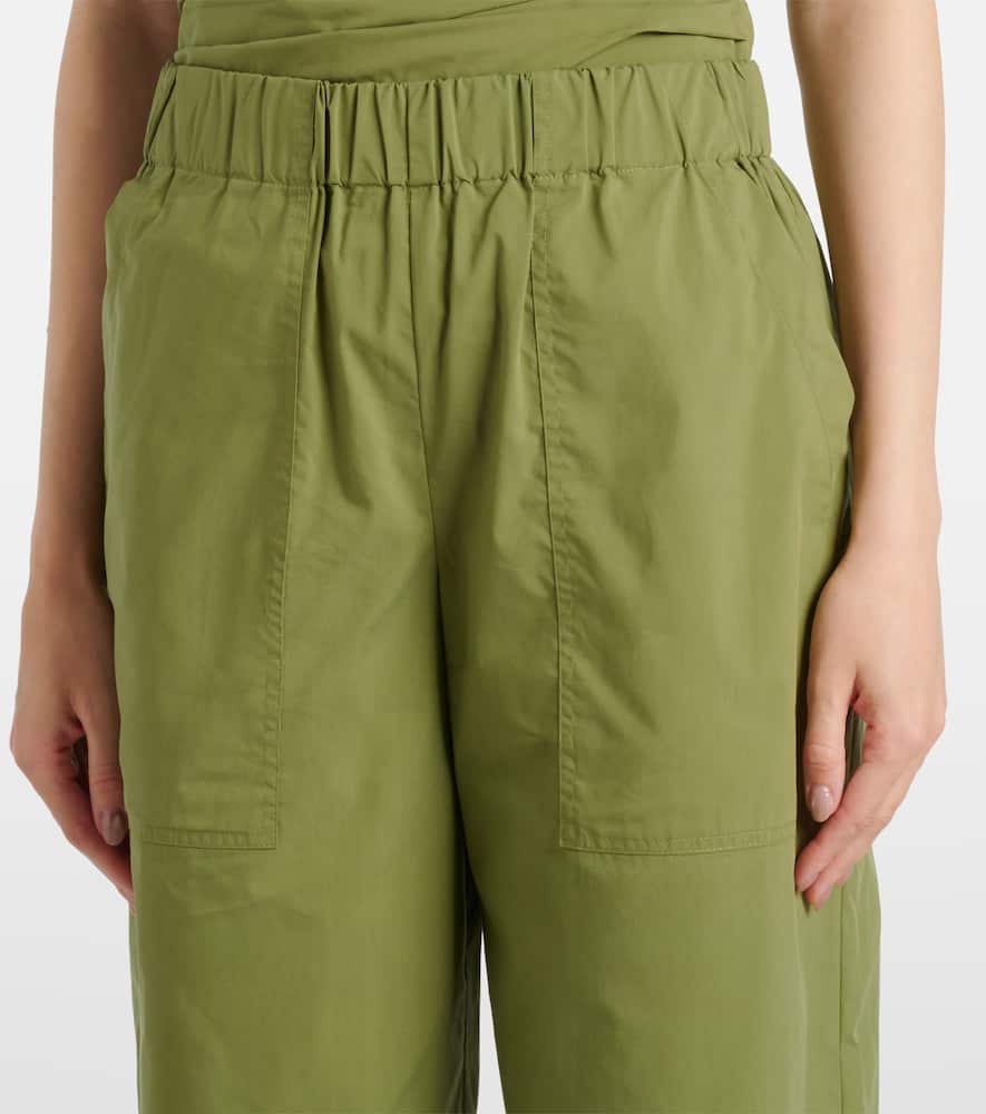 Arden cotton-blend wide-leg pants