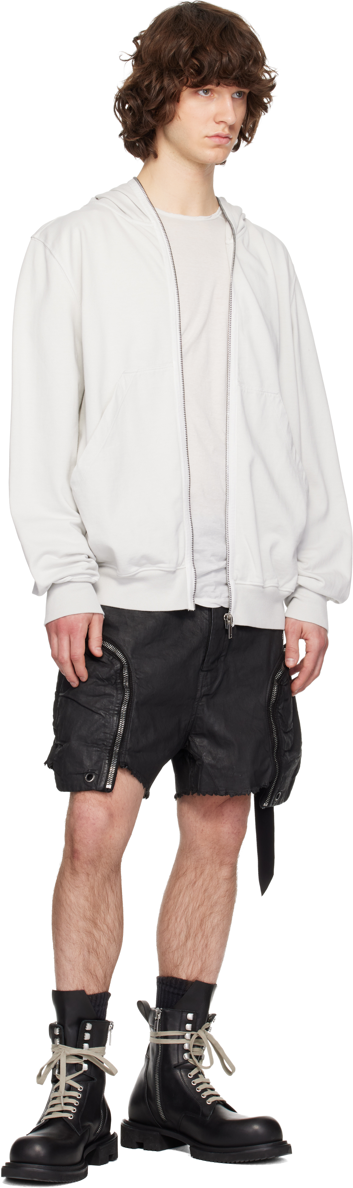 Black Temple Denim Bauhaus Shorts