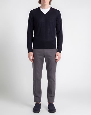 Man Sweater Midnight blue Size 36 Merino Wool, Silk