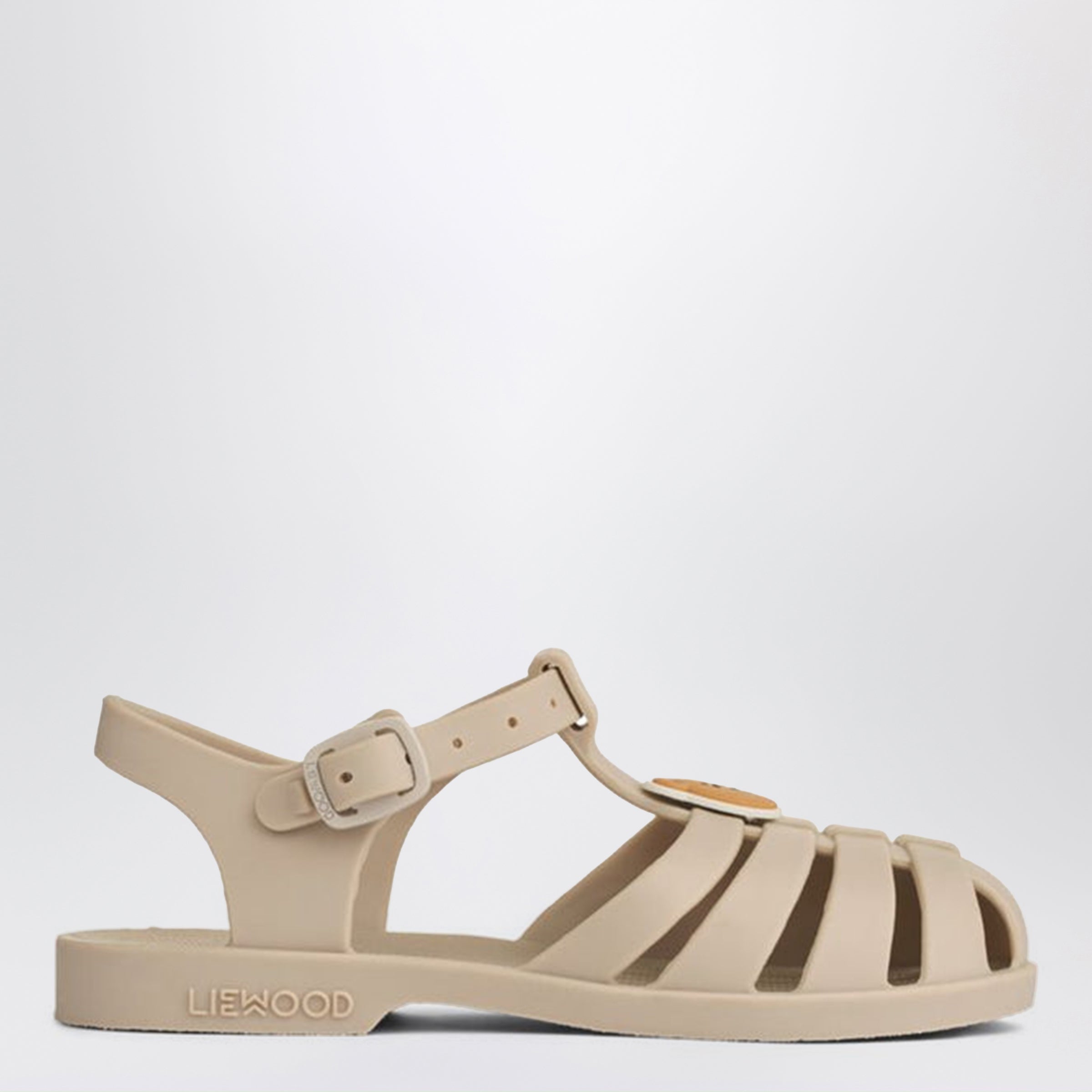 Sand beige Bre sandals with teddy charm