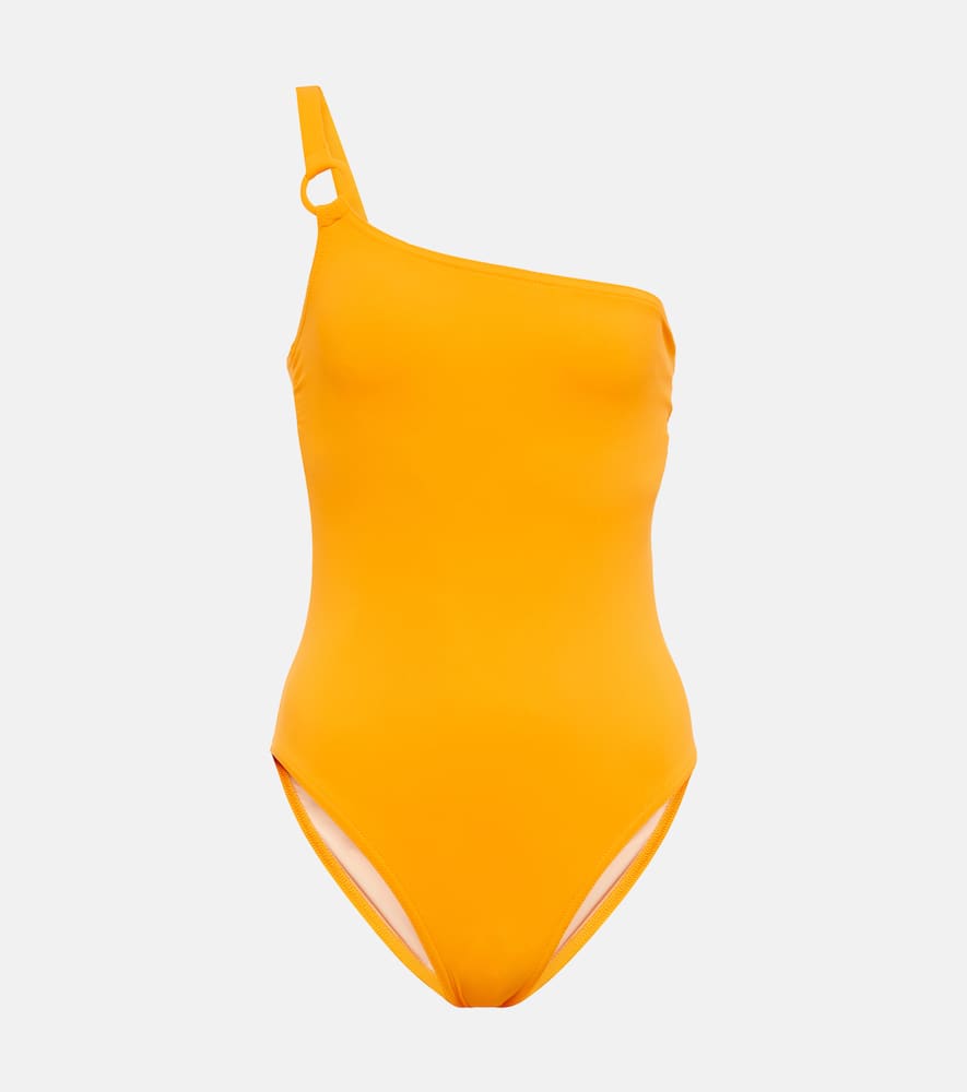 Karla Colletto Ruched one-shoulder swimsuit