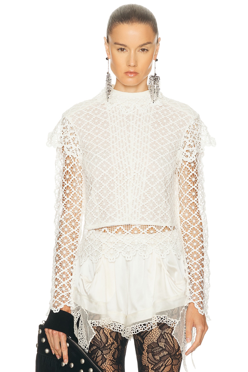 Isabel Marant Ludivine Top in Ecru - Cream. 38 also